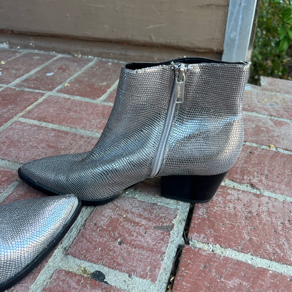 Silver Ankle Boots